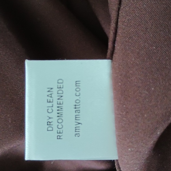 Amy Matto Brown & Cream Textured Sleeveless Sheath Dress Sz 8 Classic Buiness - Picture 8 of 8